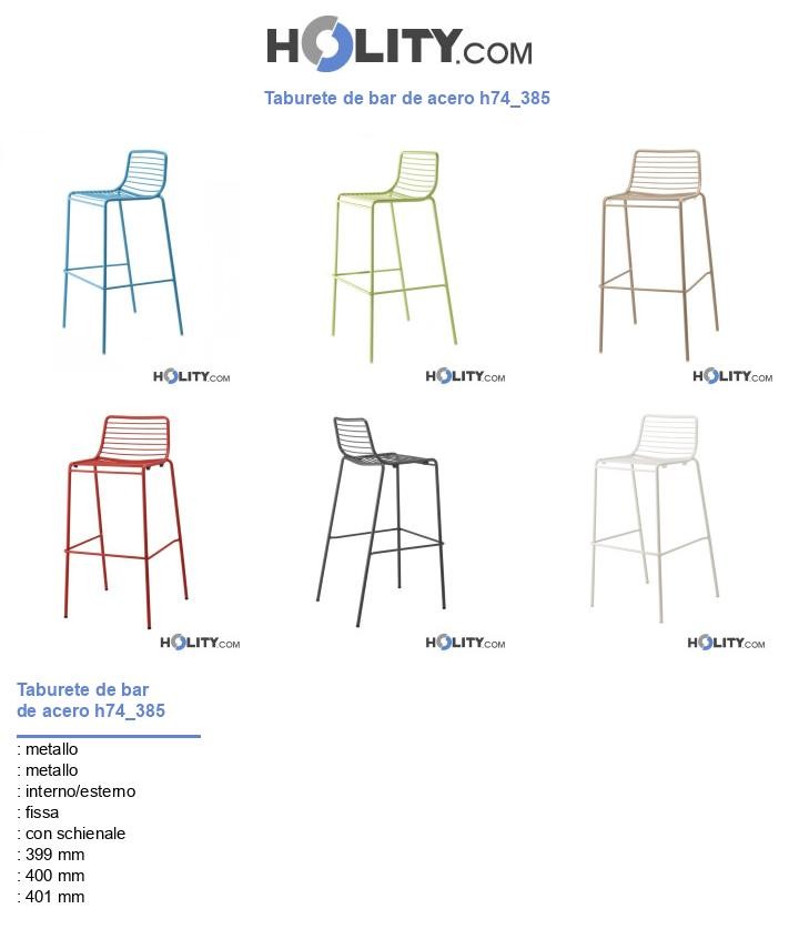 Taburete de bar de acero h74_385