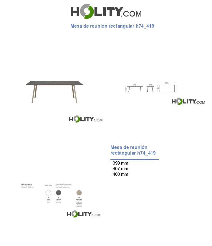 Mesa de reunión rectangular h74_419