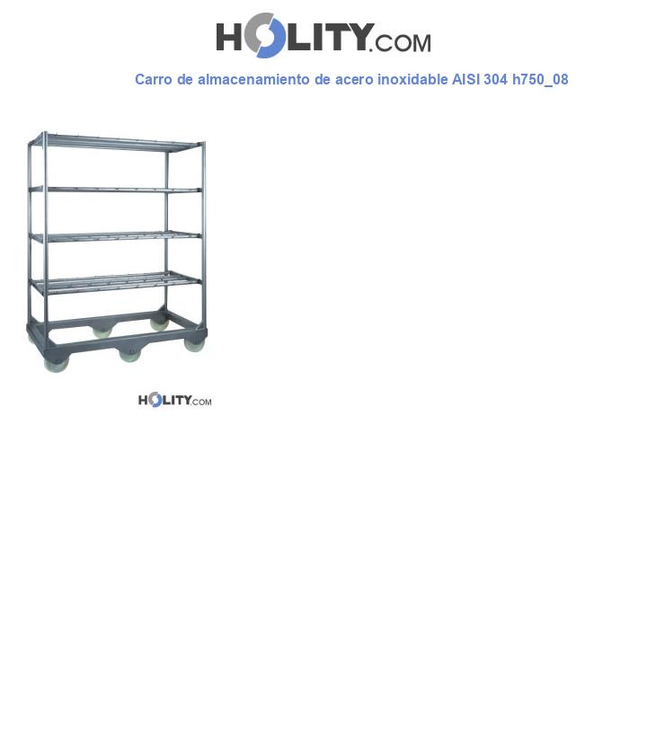 Carro de almacenamiento de acero inoxidable AISI 304 h750_08