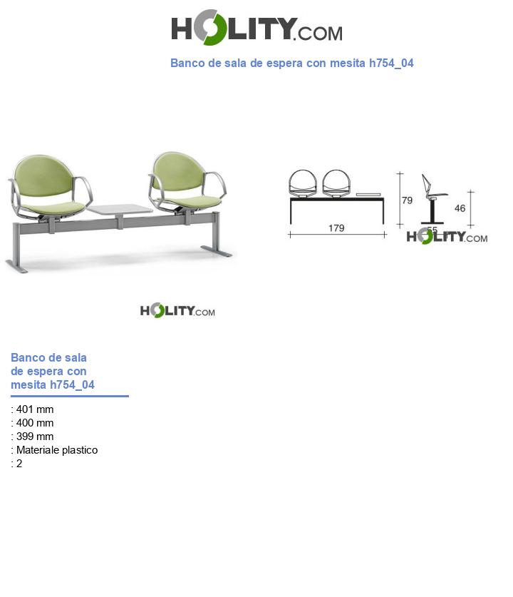 Banco de sala de espera con mesita h754_04