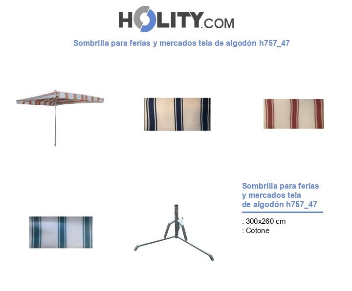 Sombrilla para ferias y mercados tela de algodón h757_47