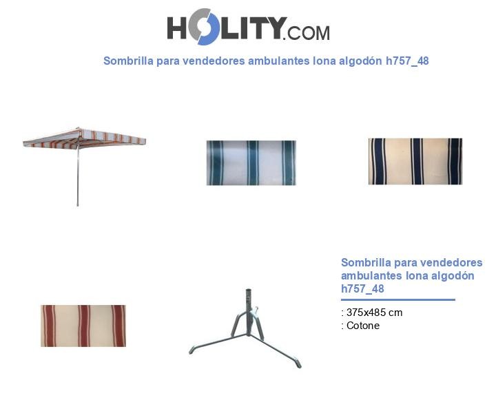 Sombrilla para vendedores ambulantes lona algodón h757_48