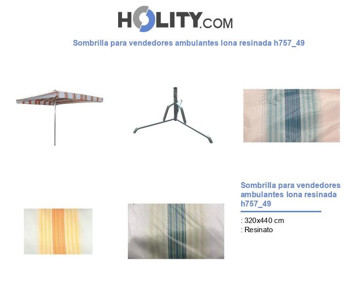 Sombrilla para vendedores ambulantes lona resinada h757_49