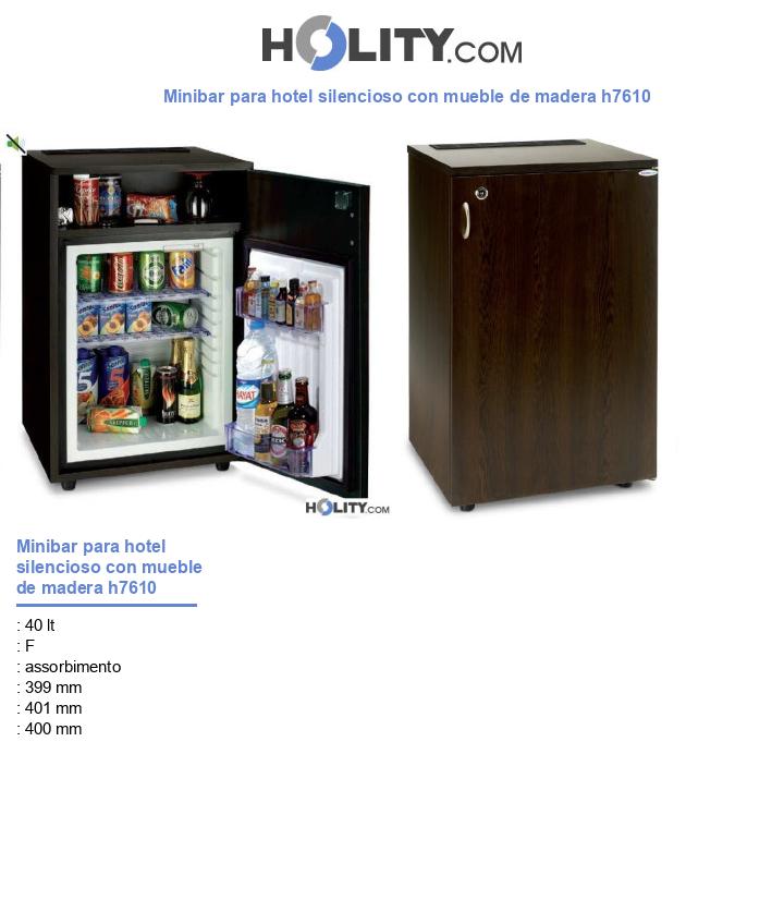 Minibar para hotel silencioso con mueble de madera h7610