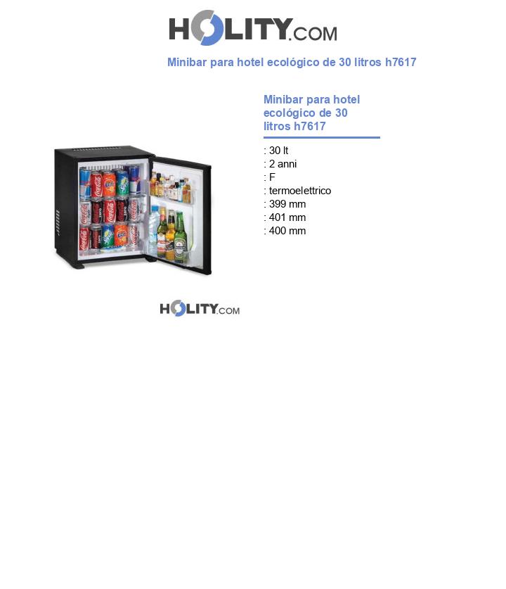 Minibar para hotel ecológico de 30 litros h7617