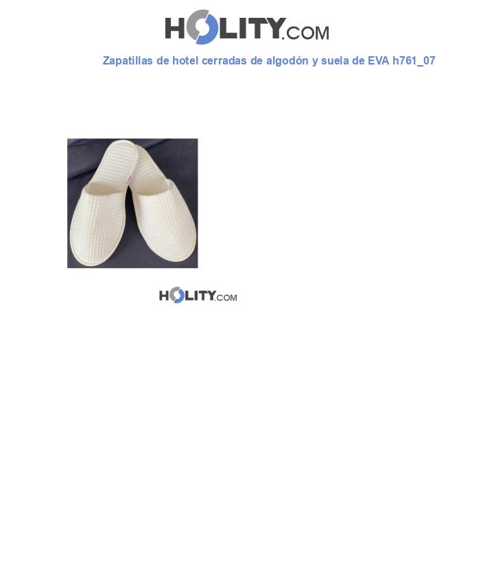Zapatillas de hotel cerradas de algodón y suela de EVA h761_07