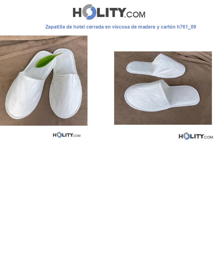 Zapatilla de hotel cerrada en viscosa de madera y cartón h761_09