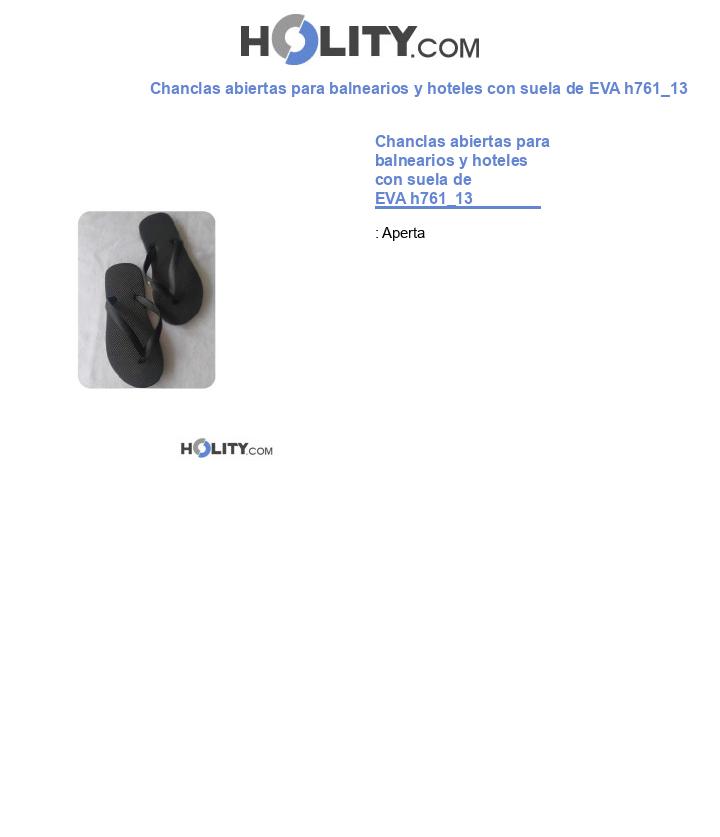 Chanclas abiertas para balnearios y hoteles con suela de EVA h761_13