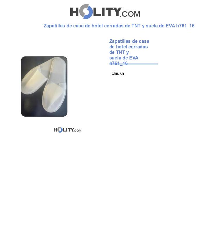 Zapatillas de casa de hotel cerradas de TNT y suela de EVA h761_16