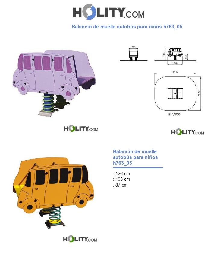 Balancín de muelle autobús para niños h763_05