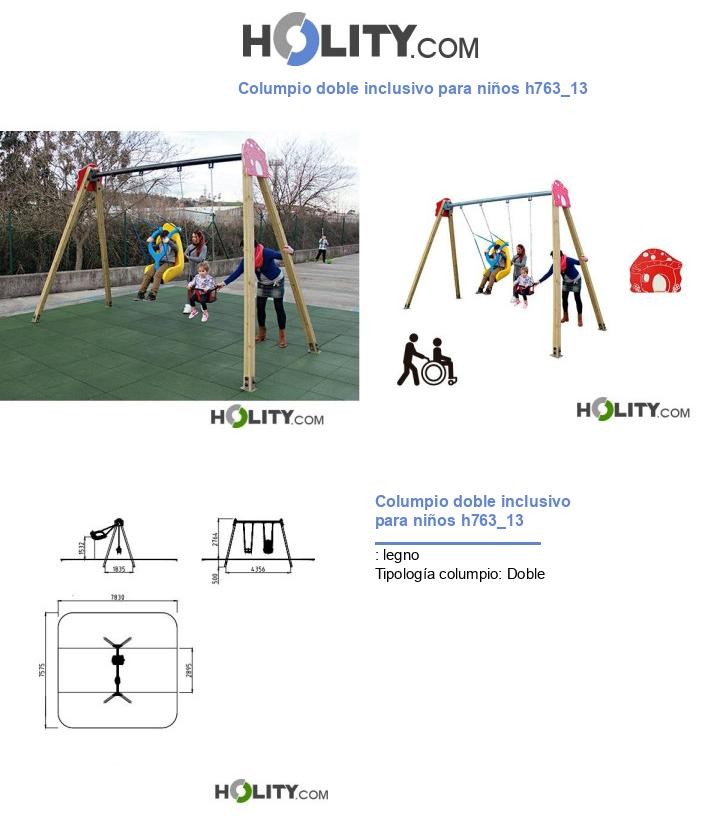 Columpio doble inclusivo para niños h763_13