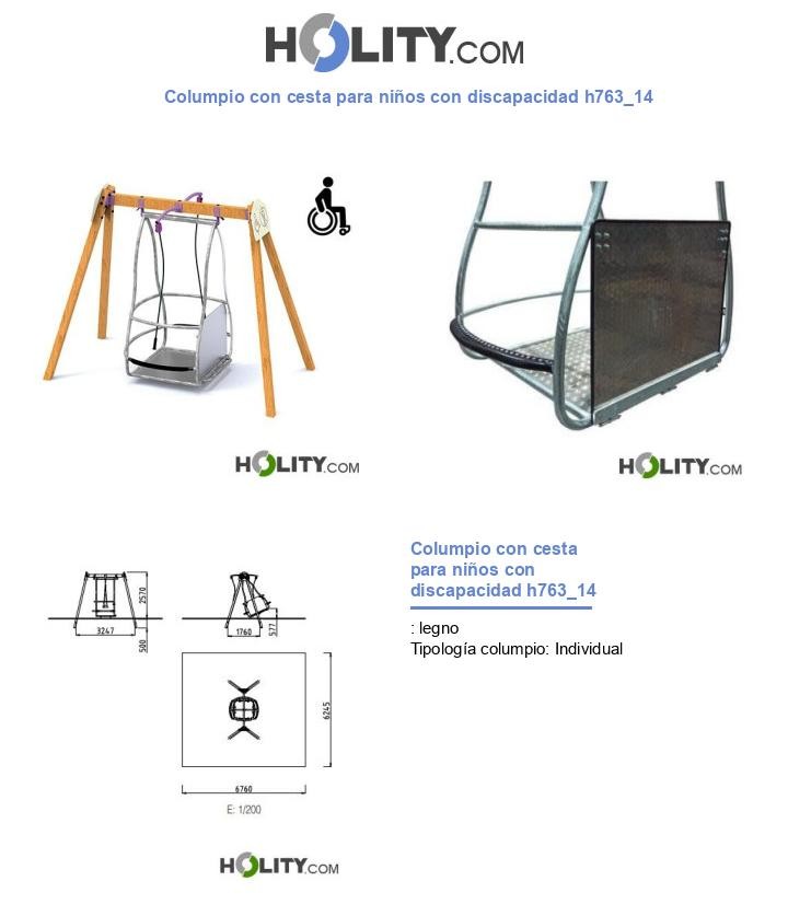 Columpio con cesta para niños con discapacidad h763_14