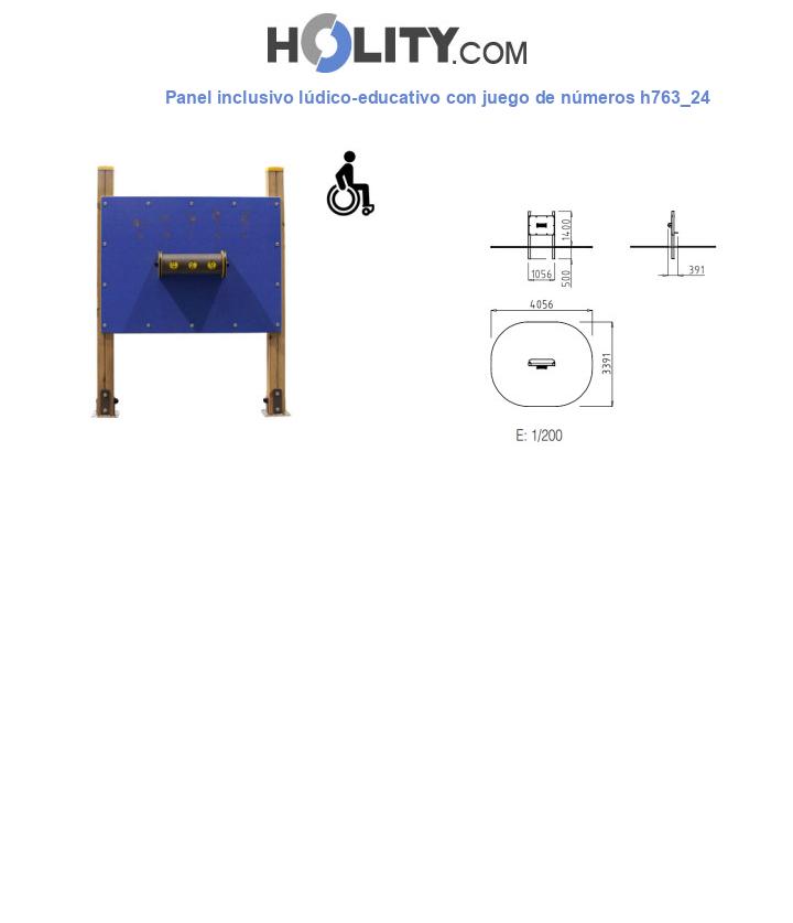 Panel inclusivo lúdico-educativo con juego de números h763_24