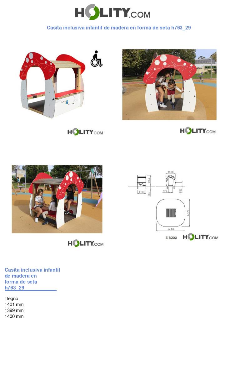 Casita inclusiva infantil de madera en forma de seta h763_29