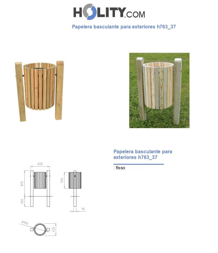 Papelera basculante para exteriores h763_37