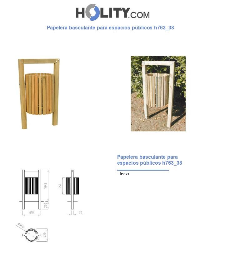 Papelera basculante para espacios públicos h763_38
