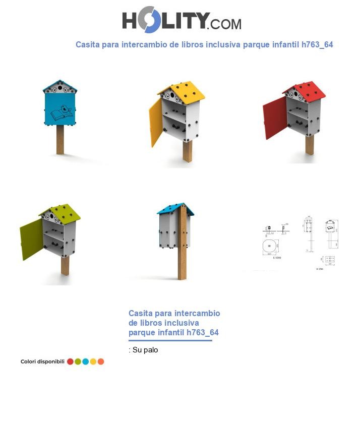 Casita para intercambio de libros inclusiva parque infantil h763_64