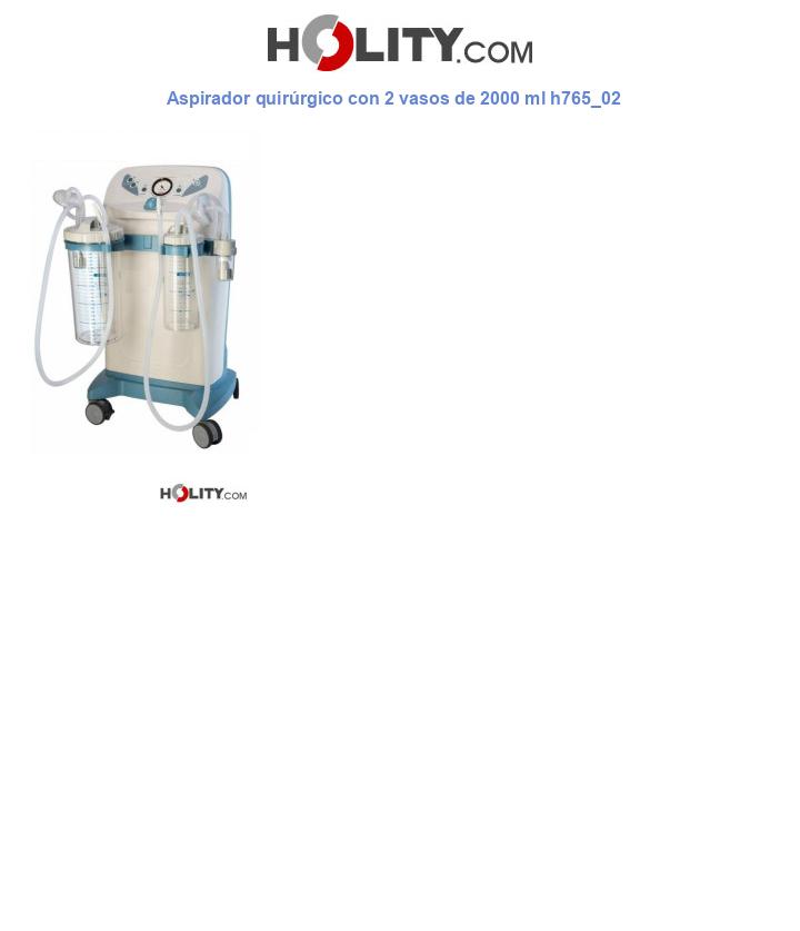 Aspirador quirúrgico con 2 vasos de 2000 ml h765_02