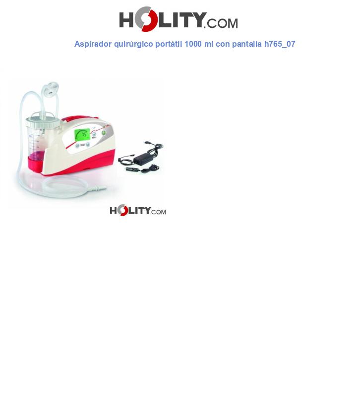 Aspirador quirúrgico portátil 1000 ml con pantalla h765_07