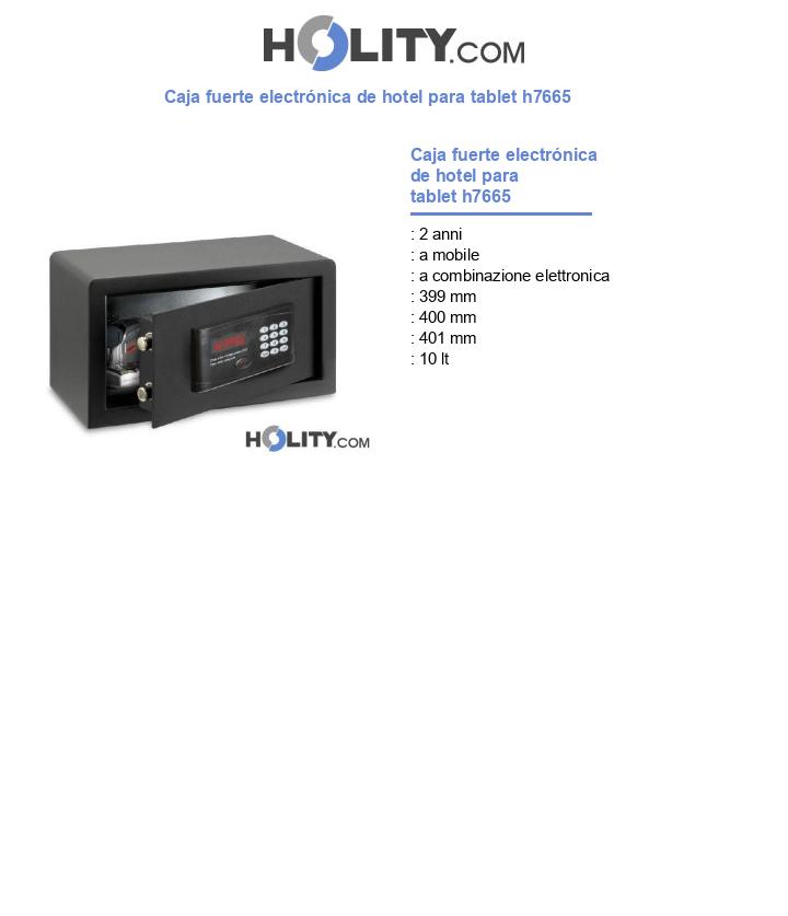 Caja fuerte electrónica de hotel para tablet h7665