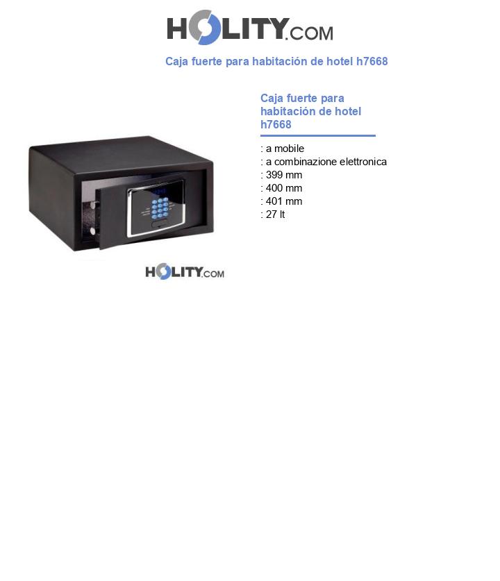 Caja fuerte para habitación de hotel h7668