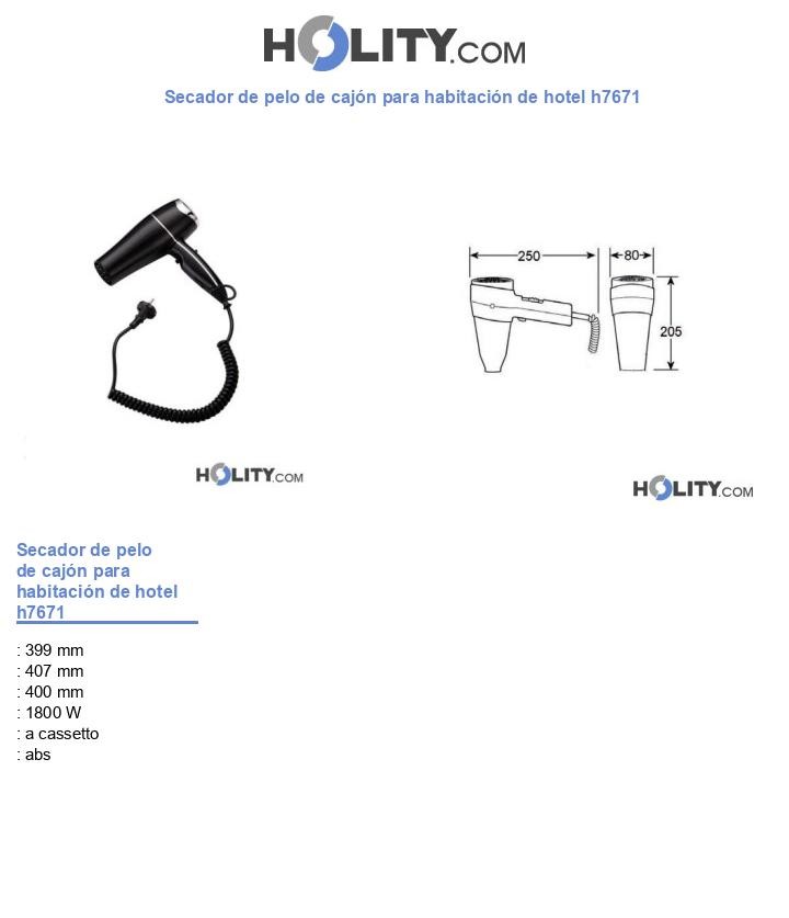 Secador de pelo de cajón para habitación de hotel h7671