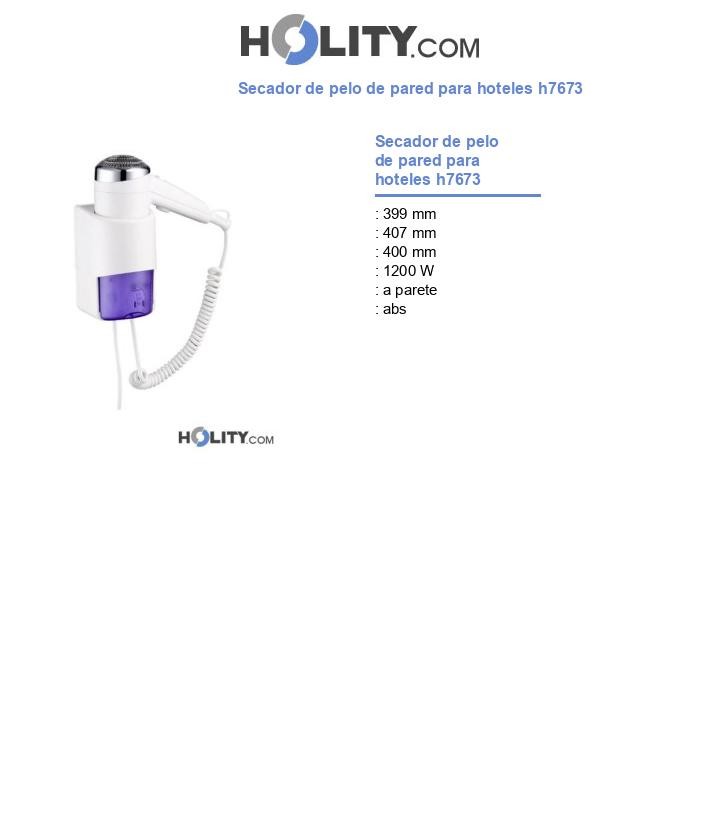 Secador de pelo de pared para hoteles h7673