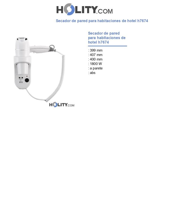 Secador de pared para habitaciones de hotel h7674