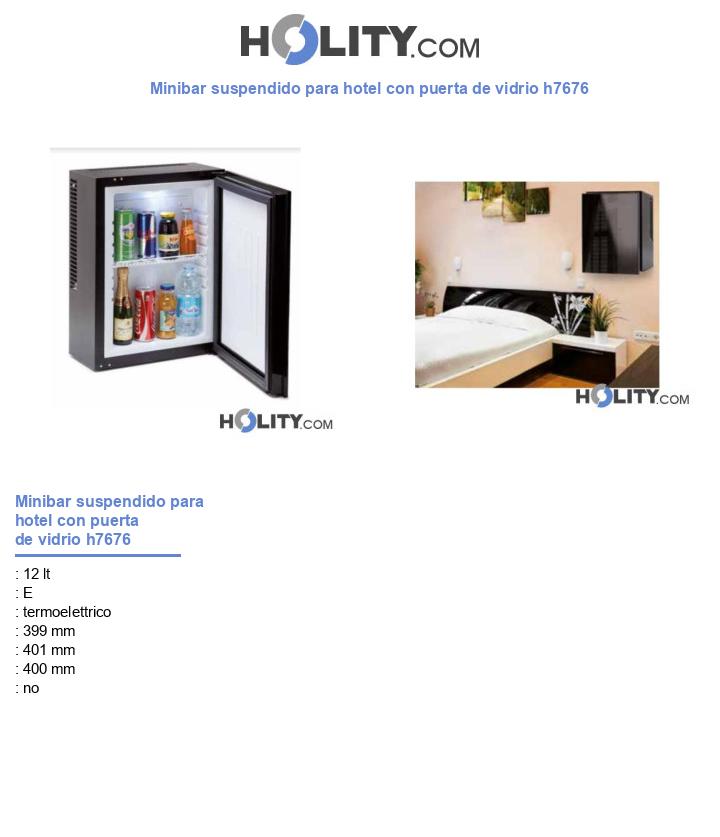 Minibar suspendido para hotel con puerta de vidrio h7676