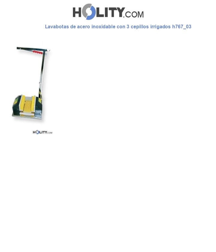 Lavabotas de acero inoxidable con 3 cepillos irrigados h767_03