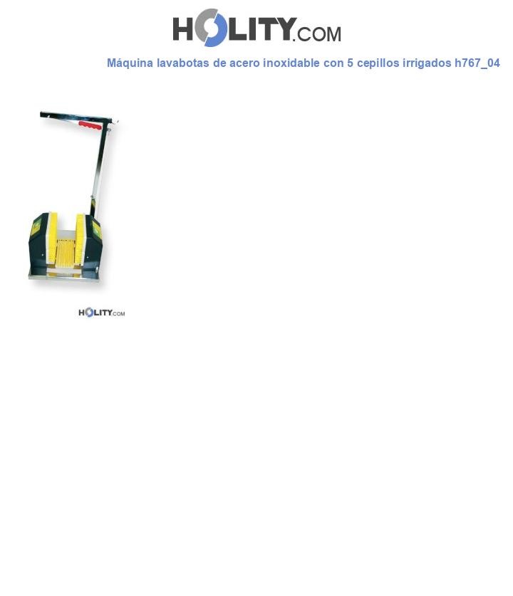 Máquina lavabotas de acero inoxidable con 5 cepillos irrigados h767_04