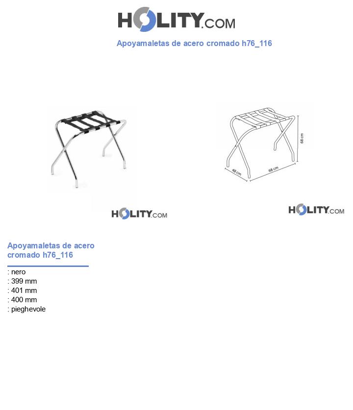 Apoyamaletas de acero cromado h76_116
