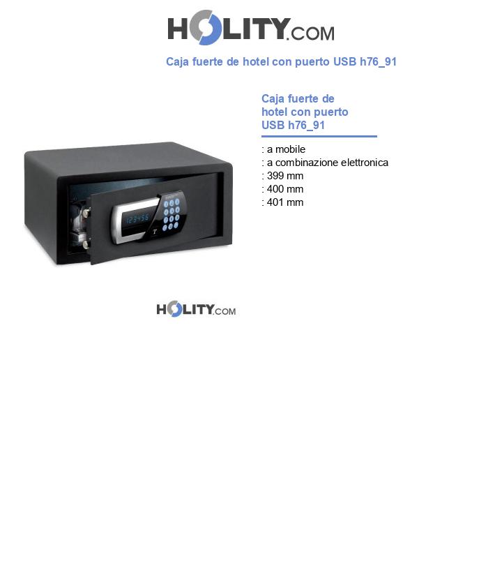 Caja fuerte de hotel con puerto USB h76_91