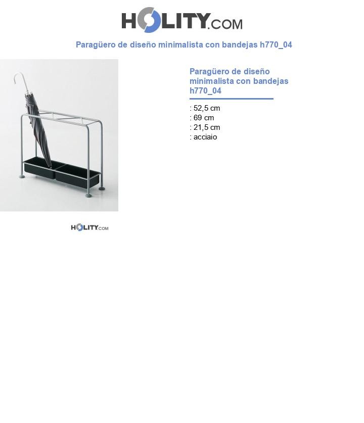 Paragüero de diseño minimalista con bandejas h770_04