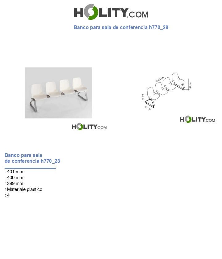 Banco para sala de conferencia h770_28