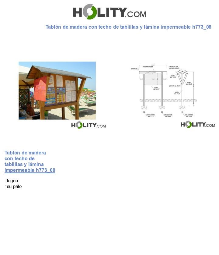 Tablón de madera con techo de tablillas y lámina impermeable h773_08