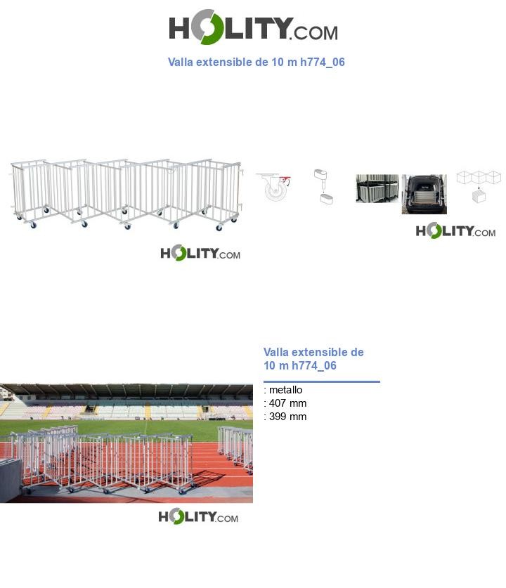 Valla extensible de 10 m h774_06