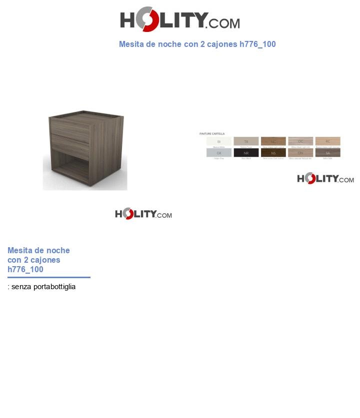 Mesita de noche con 2 cajones h776_100
