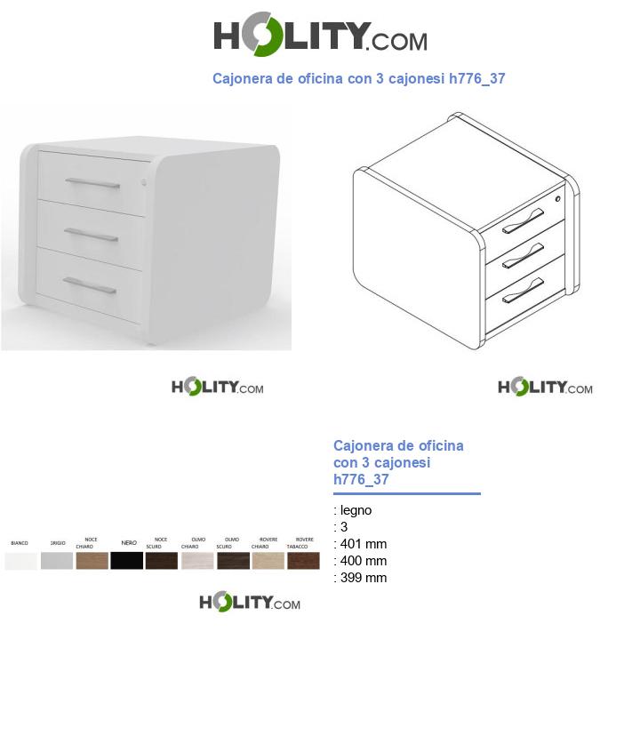Cajonera de oficina con 3 cajonesi h776_37
