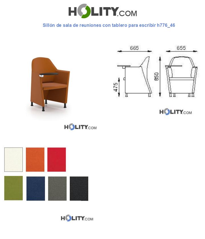 Sillón de sala de reuniones con tablero para escribir h776_46