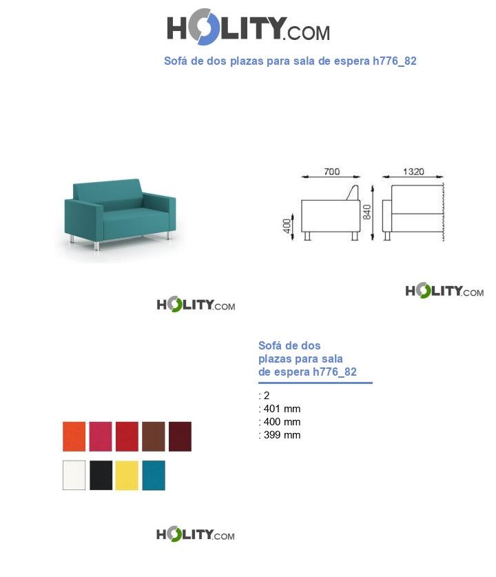 Sofá de dos plazas para sala de espera h776_82