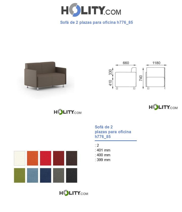 Sofá de 2 plazas para oficina h776_85