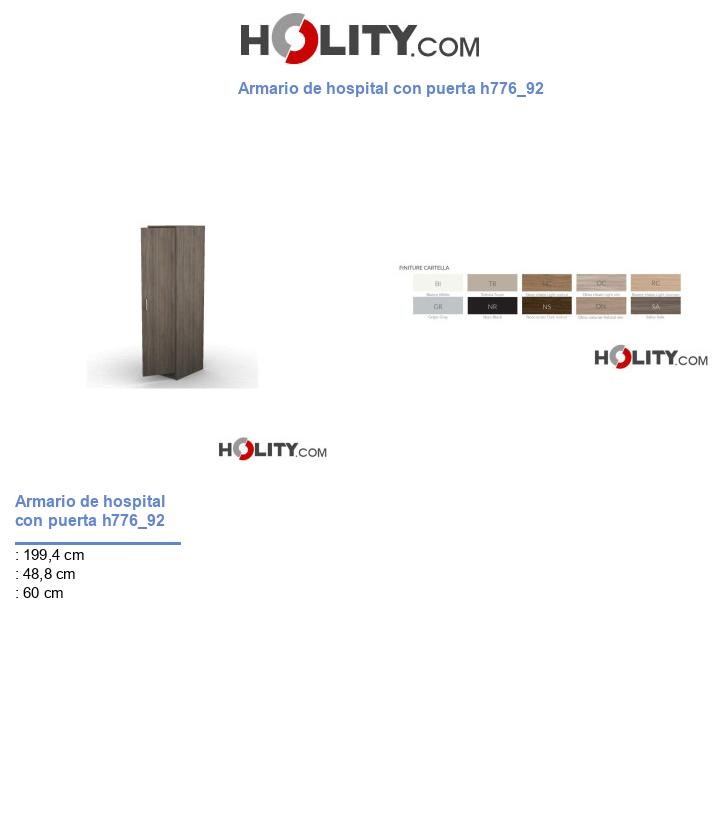 Armario de hospital con puerta h776_92