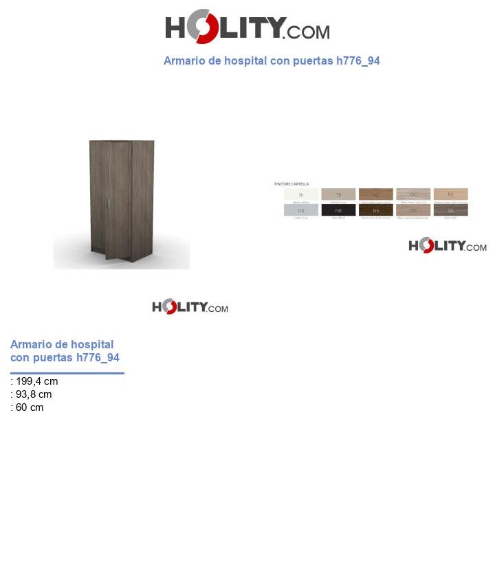 Armario de hospital con puertas h776_94