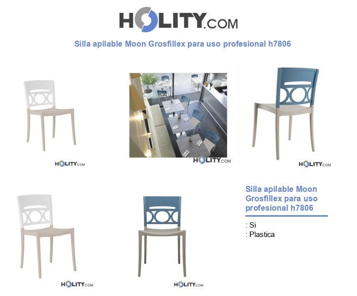 Silla apilable Moon Grosfillex para uso profesional h7806