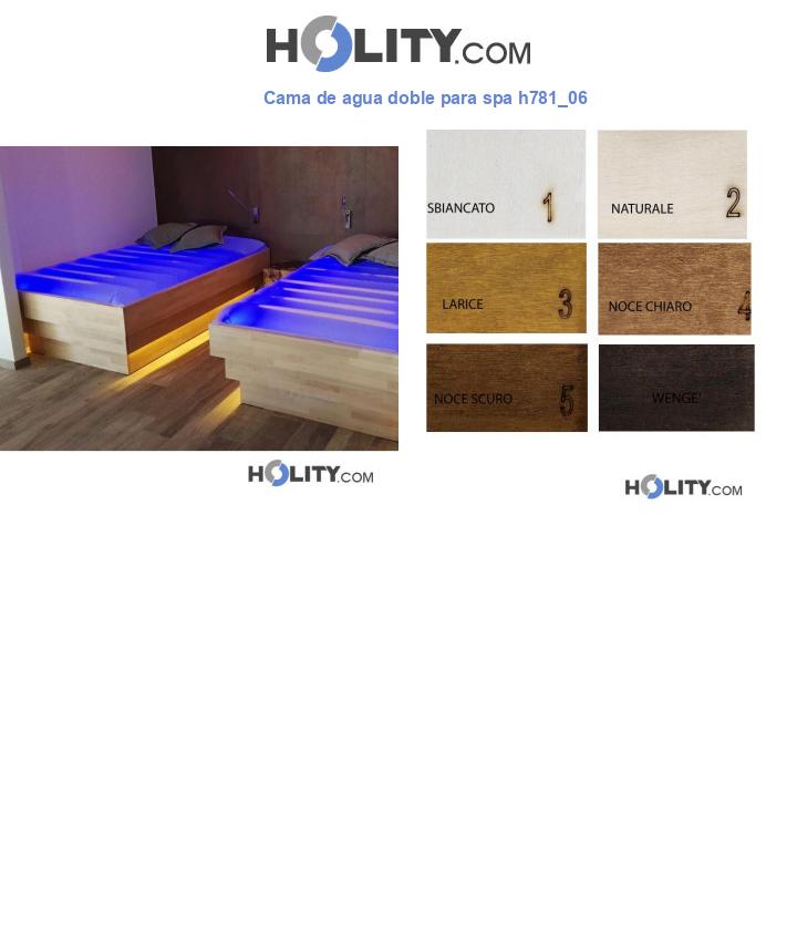 Cama de agua doble para spa h781_06