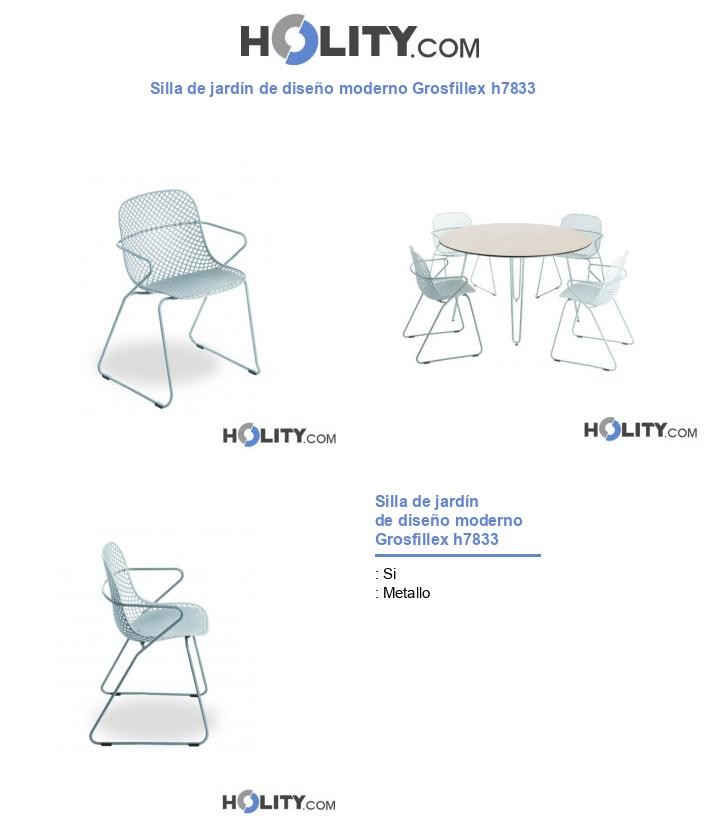 Silla de jardín de diseño moderno Grosfillex h7833