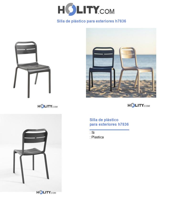 Silla de plástico para exteriores h7836