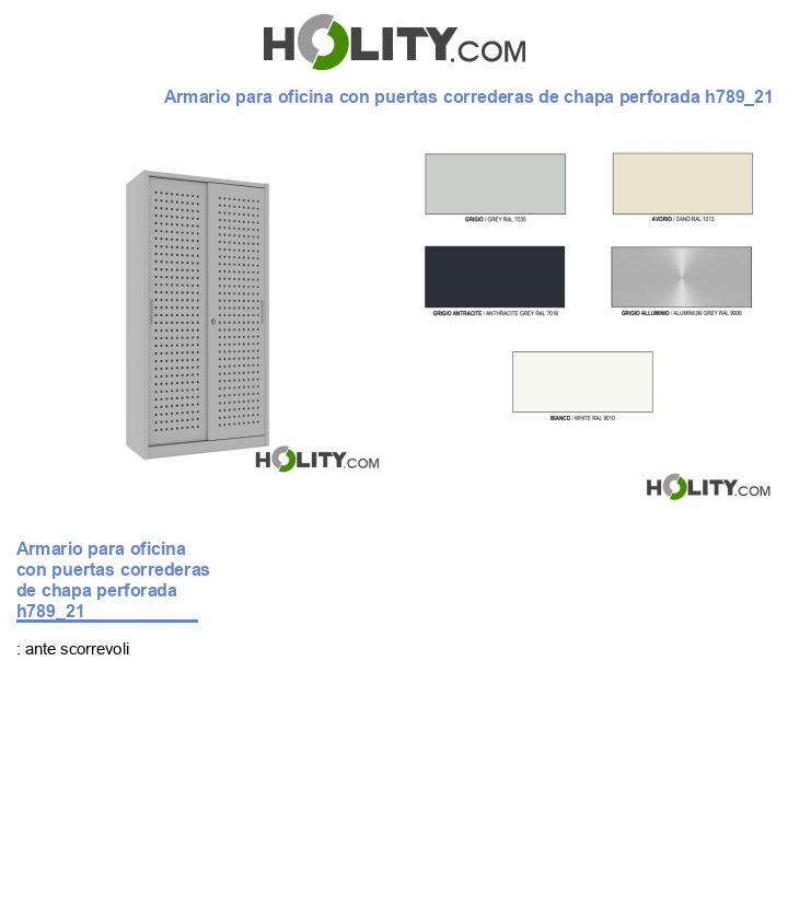 Armario para oficina con puertas correderas de chapa perforada h789_21