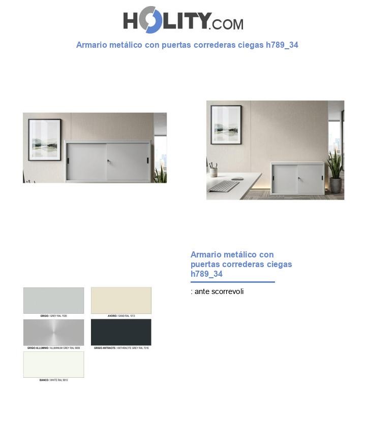 Armario metálico con puertas correderas ciegas h789_34